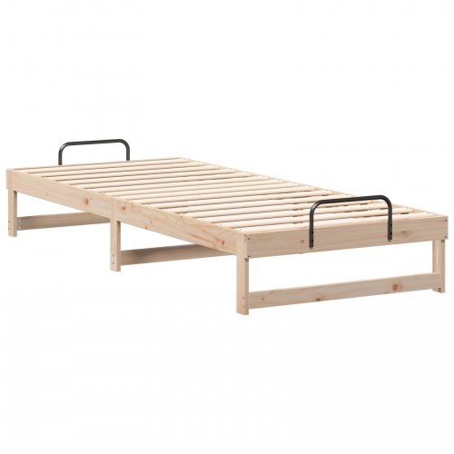 Sengestel brun 100 x 220 cm i massivt fyrretræ