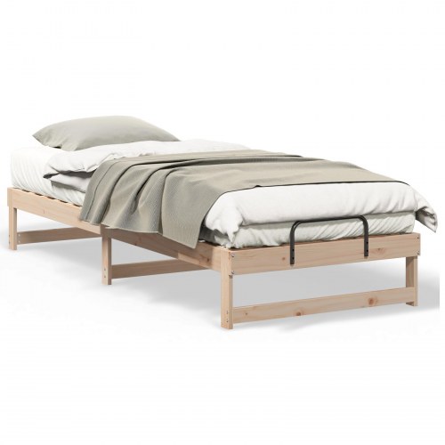 Sengestel brun 100 x 220 cm i massivt fyrretræ