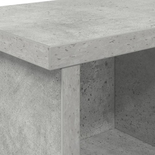 Vægmonteret knagerække med hylder - betongrå 100 x 16 x 26 cm