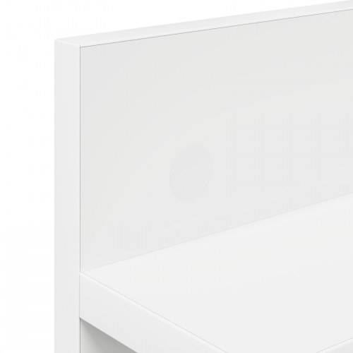 Vægmonteret knagerække med hylde - hvid, 40 x 10,5 x 18 cm