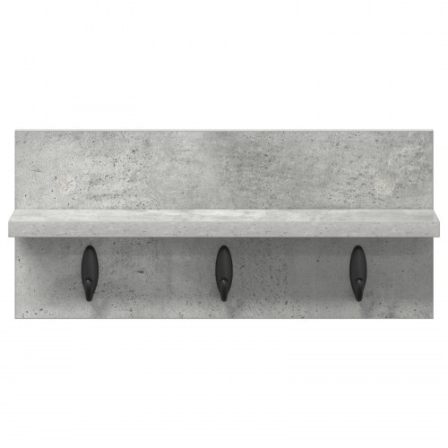 Vægmonteret Jakkeholder med hylde Betongrå 40 x 10.5 x 18 cm