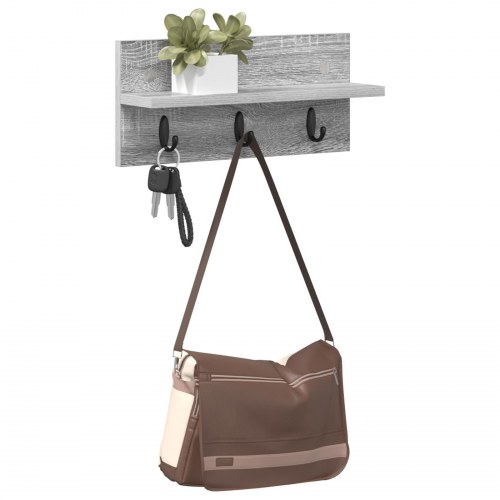 Vægmonteret Jakkeholder Grå sonoma-eg 40 x 10.5 x 18 cm