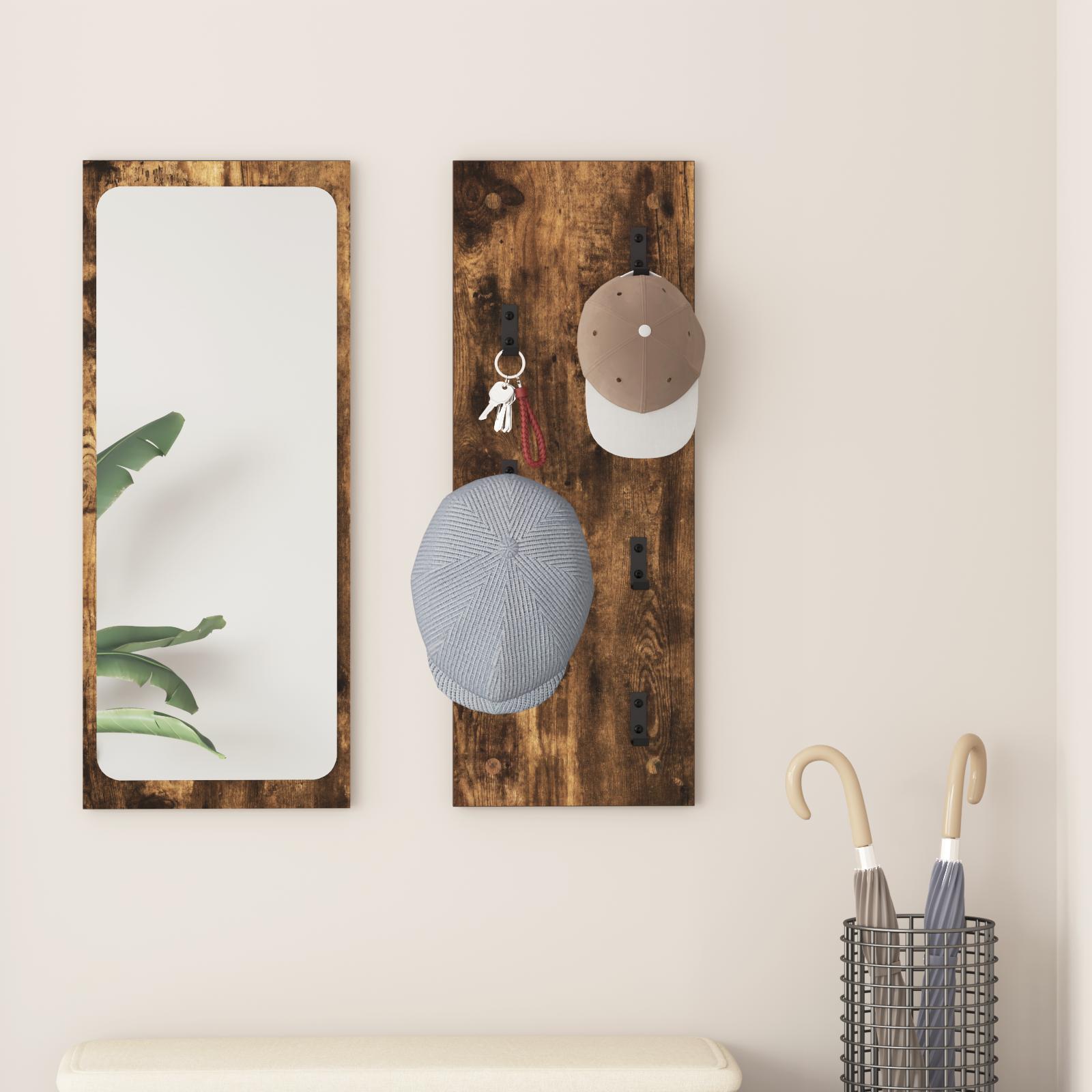 Vægmonteret Jakkeholder Vægmonteret Røget eg 30 x 1.5 x 80 cm