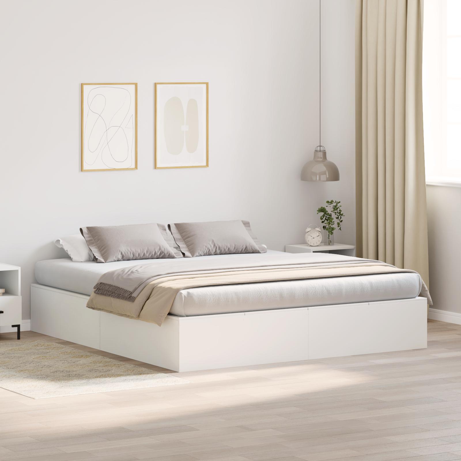 Sengestel Hvid 200 x 180 x 31.5 cm Konstrueret træ