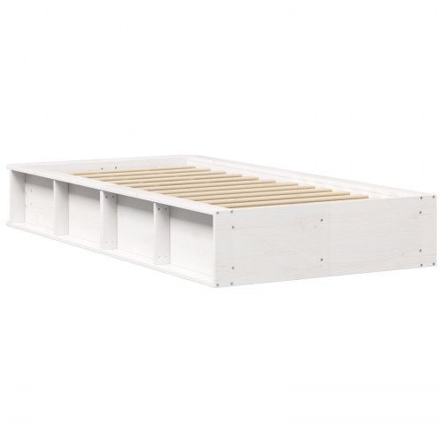 Sengestel i massivt fyrretræ - hvid 100 x 200 cm