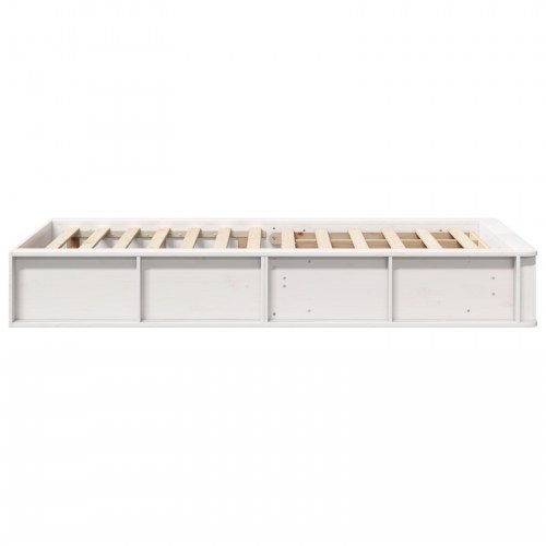 Sengestel i massivt fyrretræ 90 x 200 cm - hvid