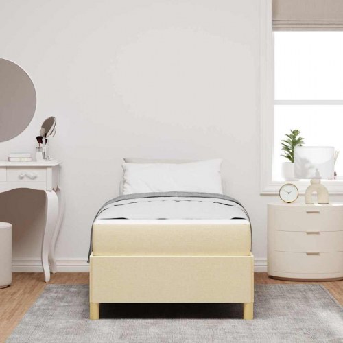 Seng med madras og opbevaring 80 x 200 cm - creme