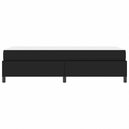 Sengestel med madras - sort stof 80 x 200 cm