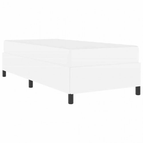 Sengestel med madras - hvid stof 100 x 200 cm