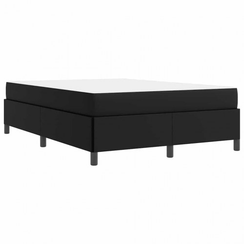 Sengestel med madras - sort stof 140 x 190 cm