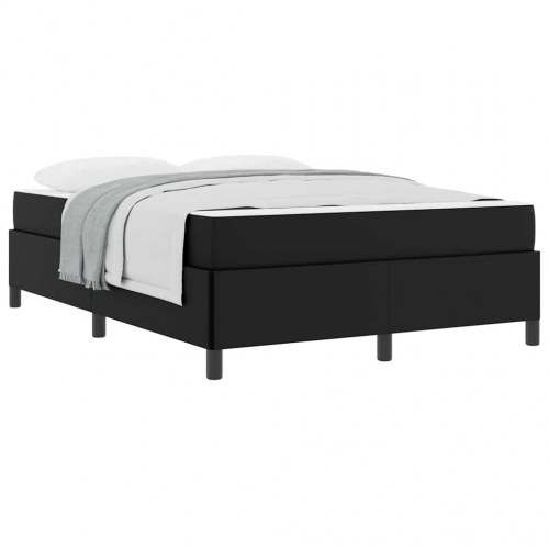 Sengestel med madras - sort stof 160 x 200 cm