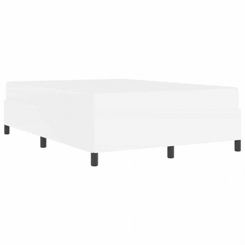 Sengestel med madras Hvid 160 x 200 cm Stof