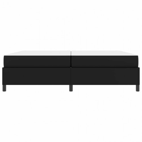 Sengestel med madras - sort stof 200 x 200 cm