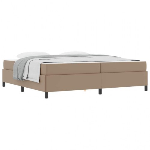 Sengestel med madras 200 x 200 cm i stof - cappuccino