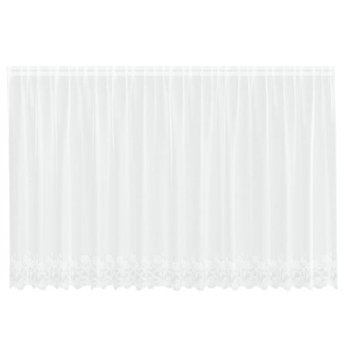 Lace Gardin med gardiner Blomstret Hvid 400 x 180 cm Polyester