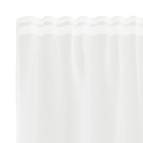 Lace Gardin med gardiner Blomstret Hvid 400 x 180 cm Polyester