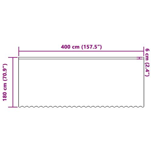 Lace Gardin med gardiner Blomstret Hvid 400 x 180 cm Polyester