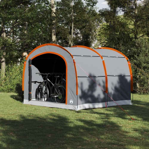 Cykeltelt med tag - grå/orange 268 × 240 × 191 cm, polyester