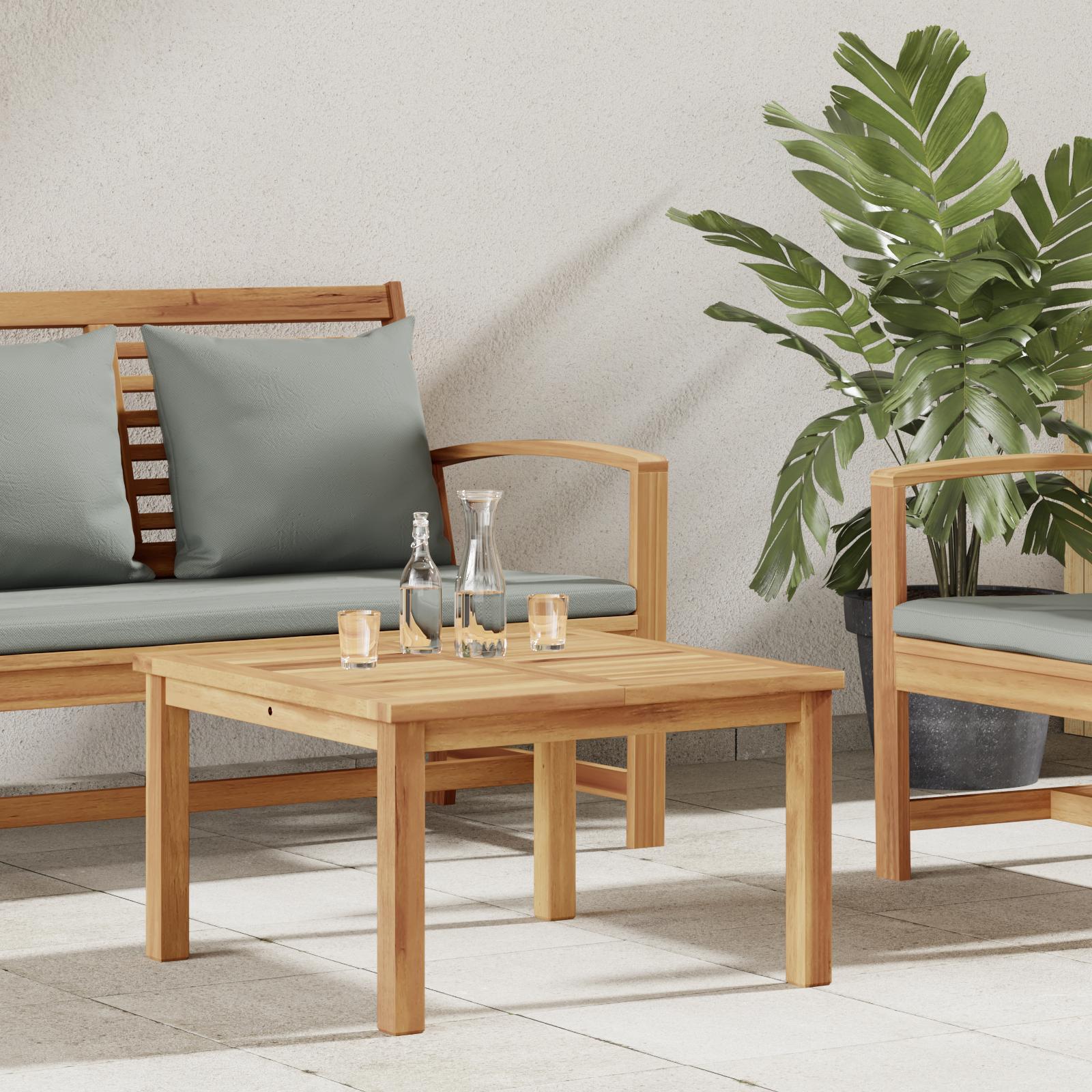 Sofabord Brun 60 x 60 x 36 cm Massivt teaktræ