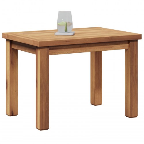Sofabord i massiv teak - brun 50 × 35 × 36 cm til haven/terrassen