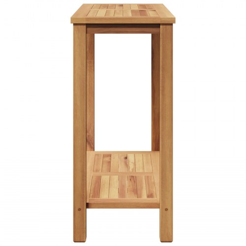 Konsolbord med opbevaring - brun teaktræ 80 × 35 × 75 cm