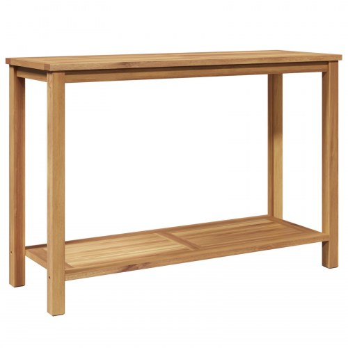 Konsolbord med opbevaring - brun, 110 x 40 x 75 cm, massiv teaktræ