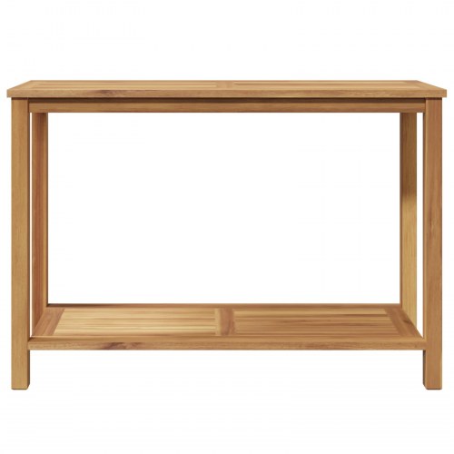 Konsolbord med opbevaring - brun, 110 x 40 x 75 cm, massiv teaktræ