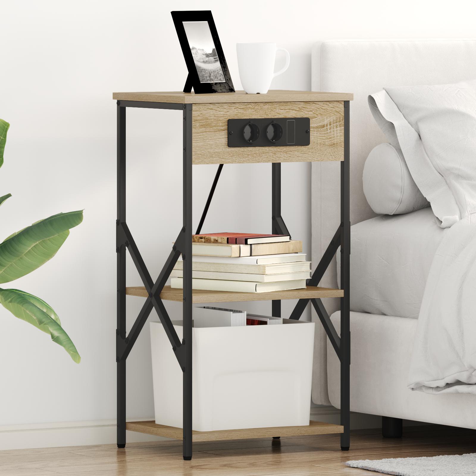 Natskab 2 stk Sonoma-eg 41 x 31 x 76 cm Konstrueret træ