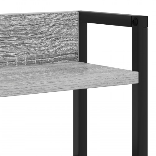 Opbevaringshovedgavl med LED og opladningsstation - grå Sonoma, 160 cm