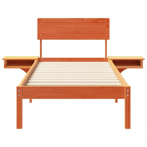 Sengestel med hovedgærde 75 x 190 cm - voks brun