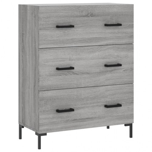 Højskab/skænk 69,5×34×180 cm i konstrueret træ - grå sonoma-eg