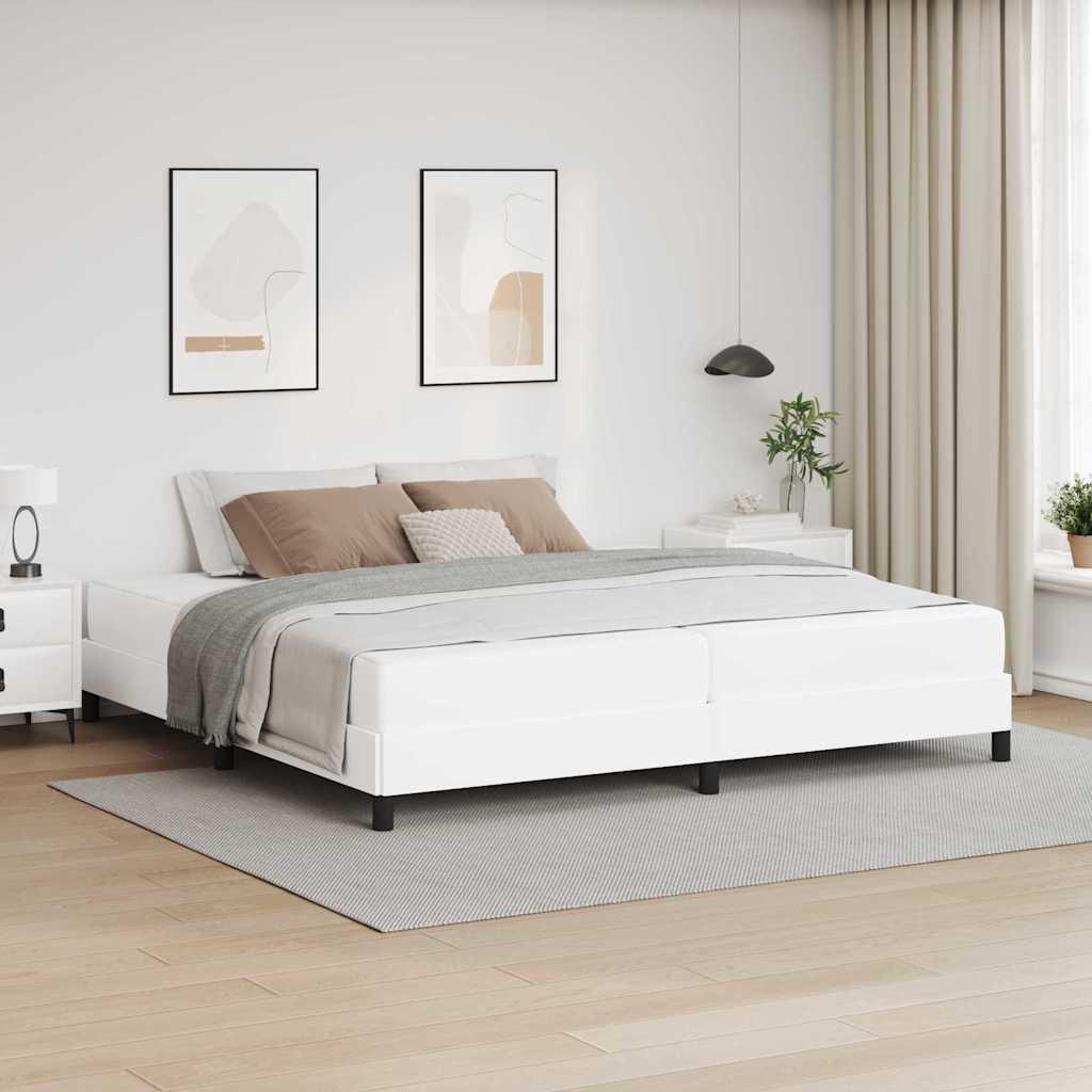 Seng Med Madras Ren Hvid 200 X 200 Cm Kunstlæder