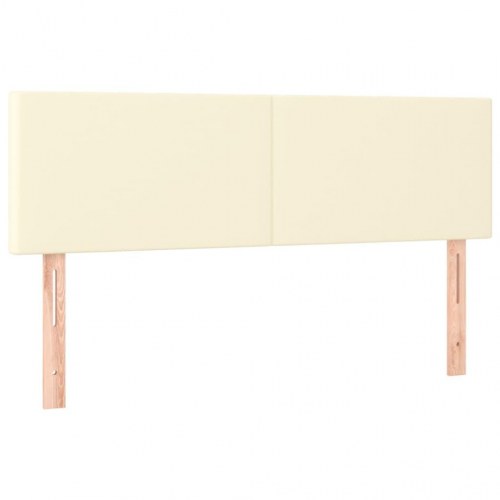 Kontinentalseng 140x190 cm med madras - kunstlæder, creme