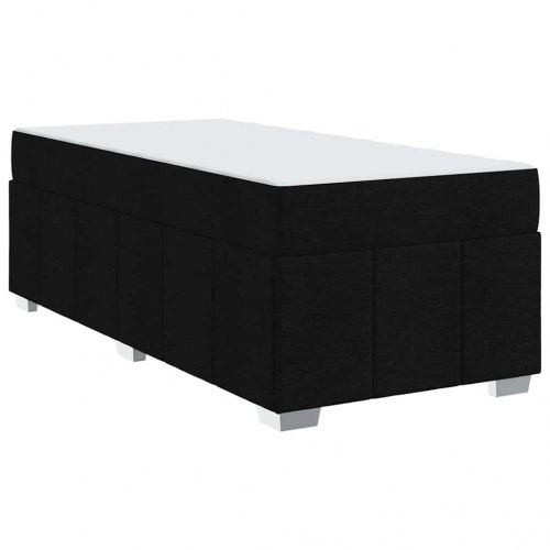 Sengestel med madras i stof 80 x 200 cm - sort