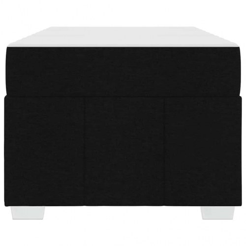 Sengestel med madras i stof 80 x 200 cm - sort