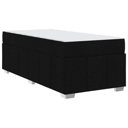 Sengestel med madras i stof 80 x 200 cm - sort