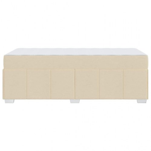 Sengestel med madras 80 x 200 cm - creme stof