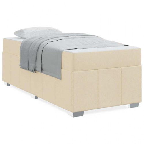 Sengestel med madras 100 x 200 cm - creme