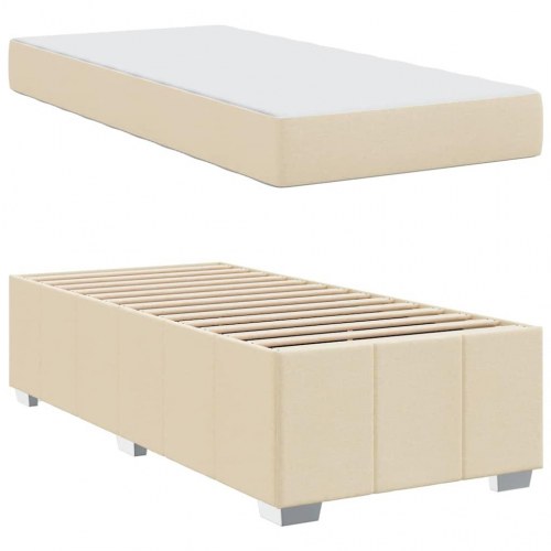 Sengestel med madras 100 x 200 cm - creme