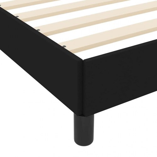 Kontinentalseng i stof 80 x 200 cm - sort