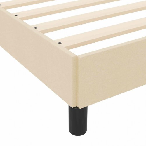 Kontinentalseng i stof - creme 90 x 190 cm