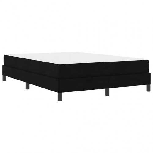 Kontinentalseng med madras - sort stof, 140 × 190 cm