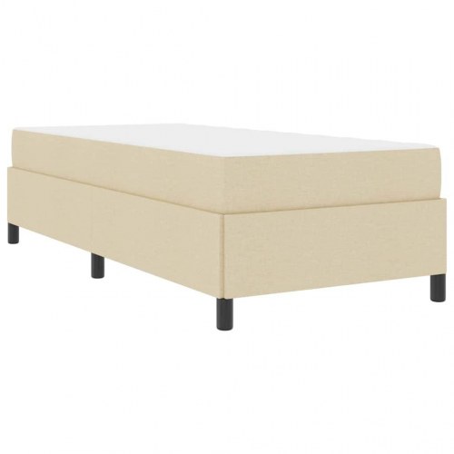 Kontinentalseng i stof 90 x 190 cm - creme