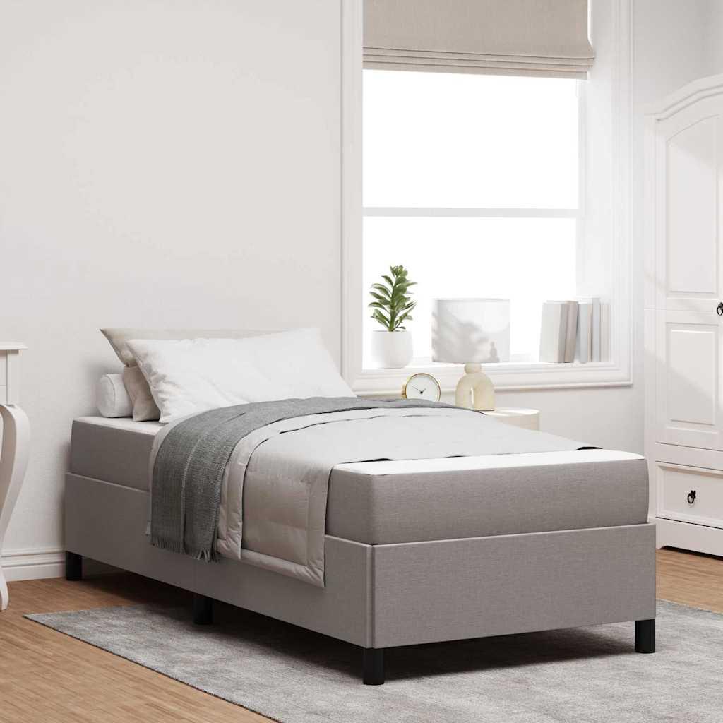 Box Spring Seng Creme Og Sort 90 X 200 Cm