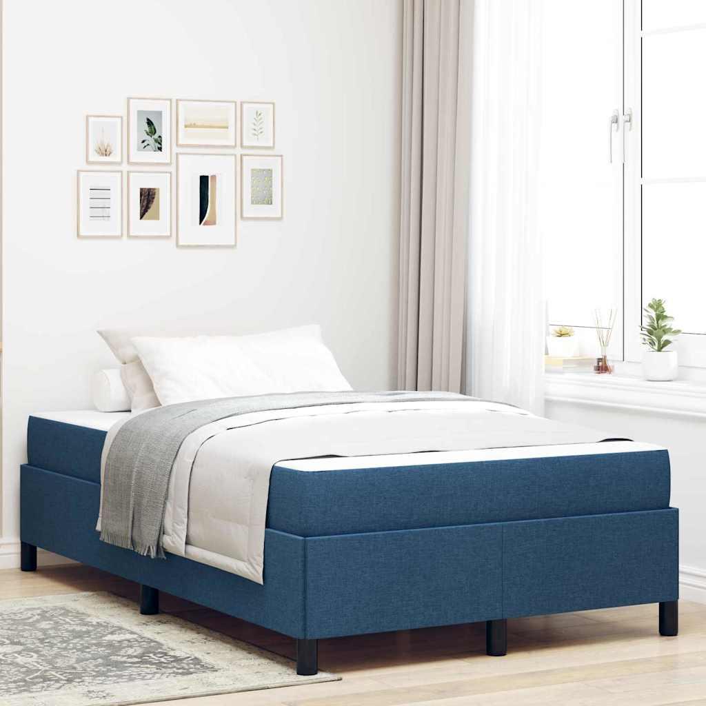 Box Spring Seng Blå Og Sort 120 X 190 Cm