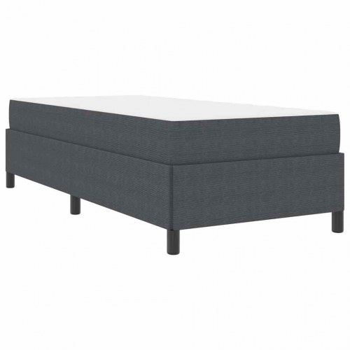 Sengestel med madras mørkegrå 80 x 200 cm - stof