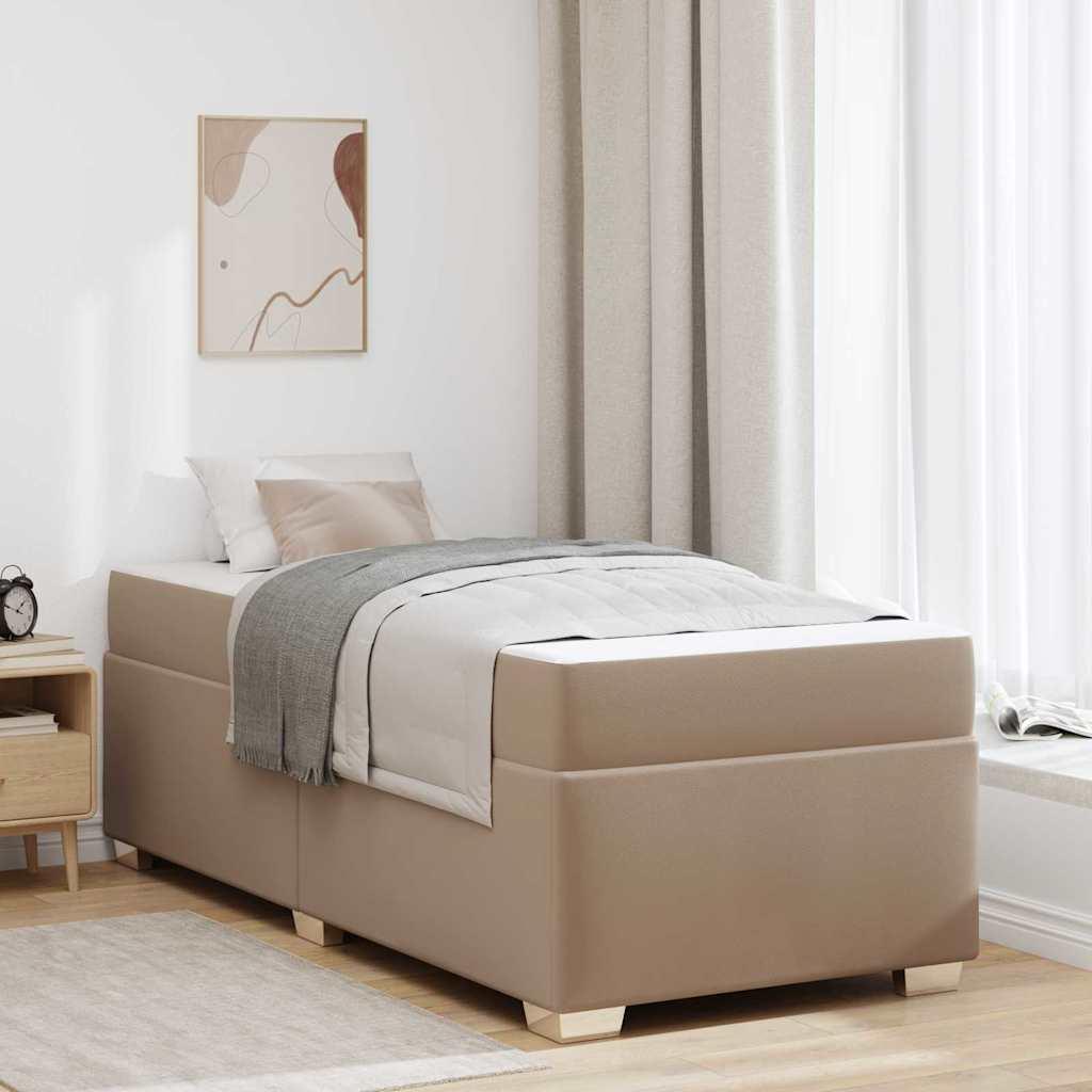 Sengestel med madras Cappuccino 80 x 200 cm Stof