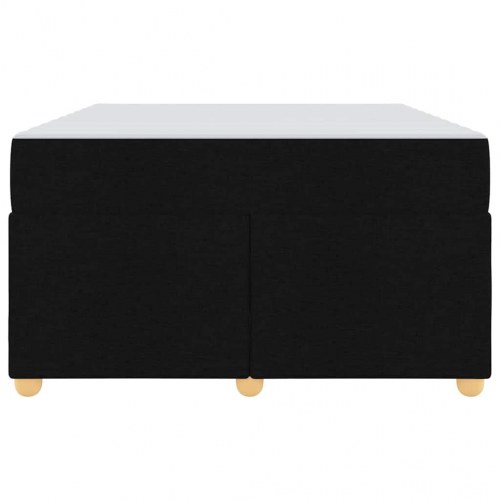 Sengestel med madras Sort 120 x 190 cm Stof