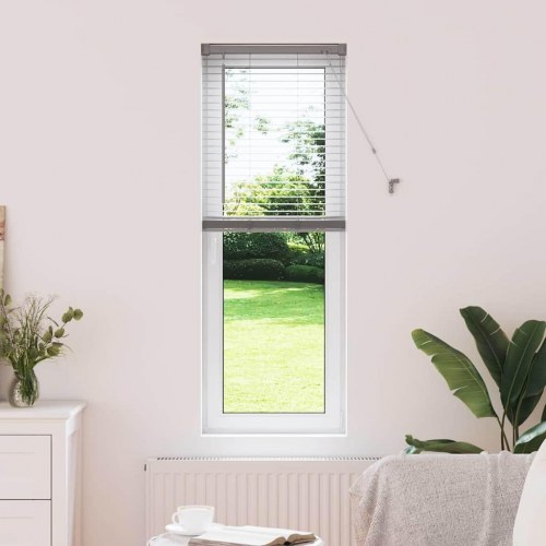 Vindues Blind med gardiner Sølv Aluminium