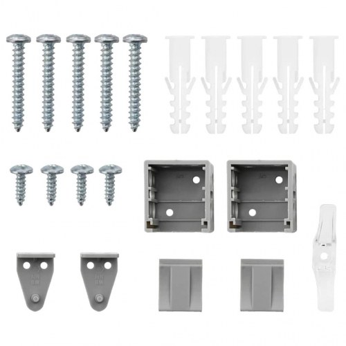 Vindues Blind med gardiner Sølv Aluminium